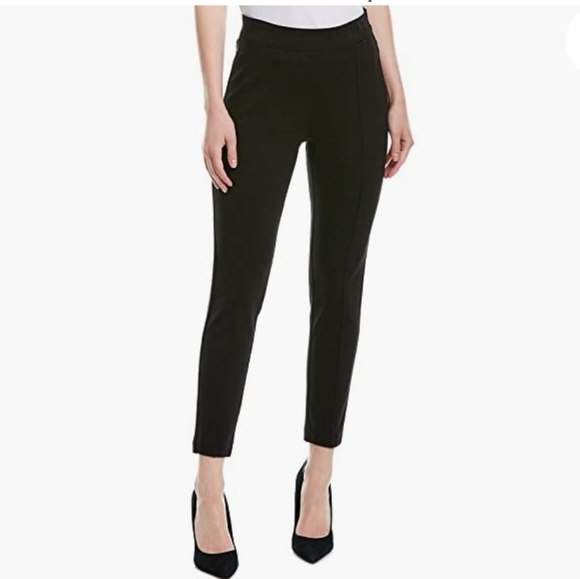 Anne Klein Sport Ponte Knit Skinny Leggings Pleated Pants Athleisure Summer Chic - Picture 1 of 12